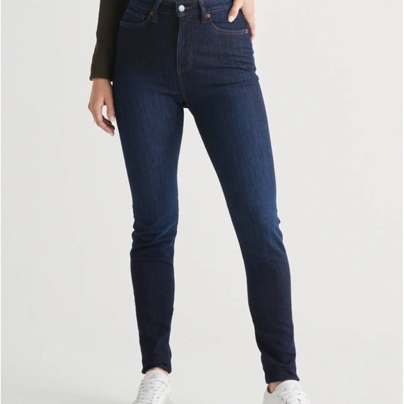 NWT DUER Women's Performance Denim High Rise Skinny in Dark Stone 27" x 31" - Picture 5 of 11